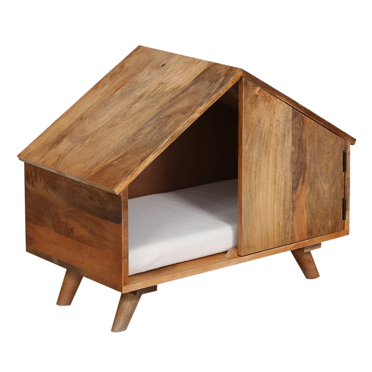 Hondenmand Adiam 69 cm - Design hondenhok van hout met kusse