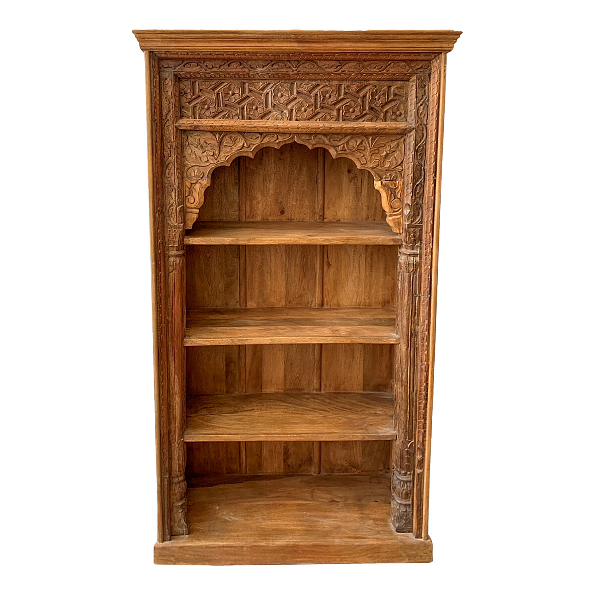 Oosterse vintage boekenkast, antiek, massief hout, model 19