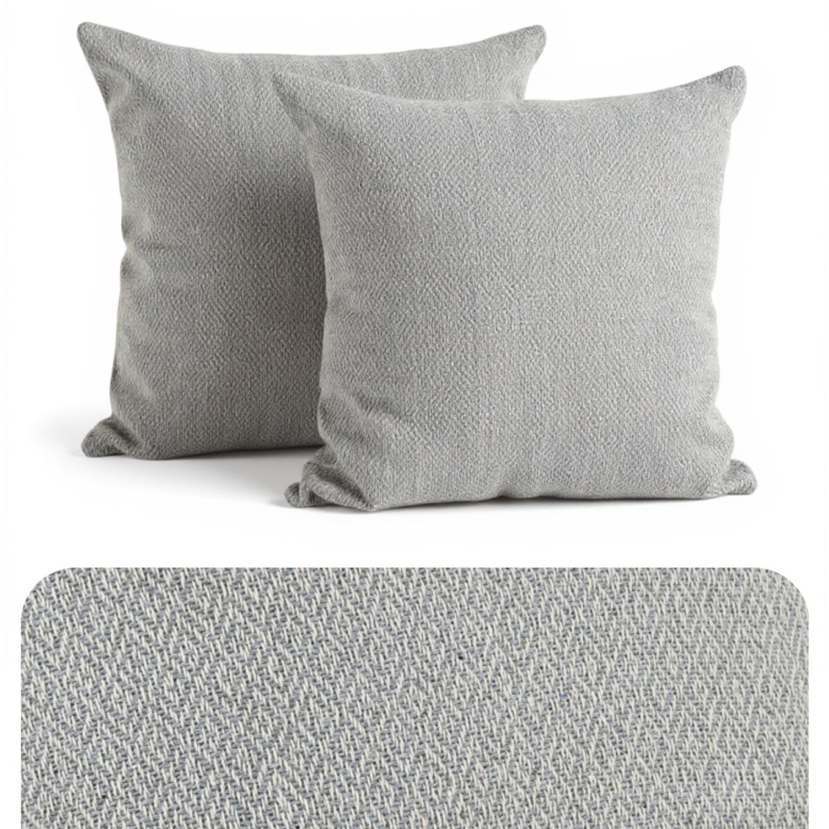 Set van 2 kussenslopen Calix Grijs 40 cm van katoen | Boho h