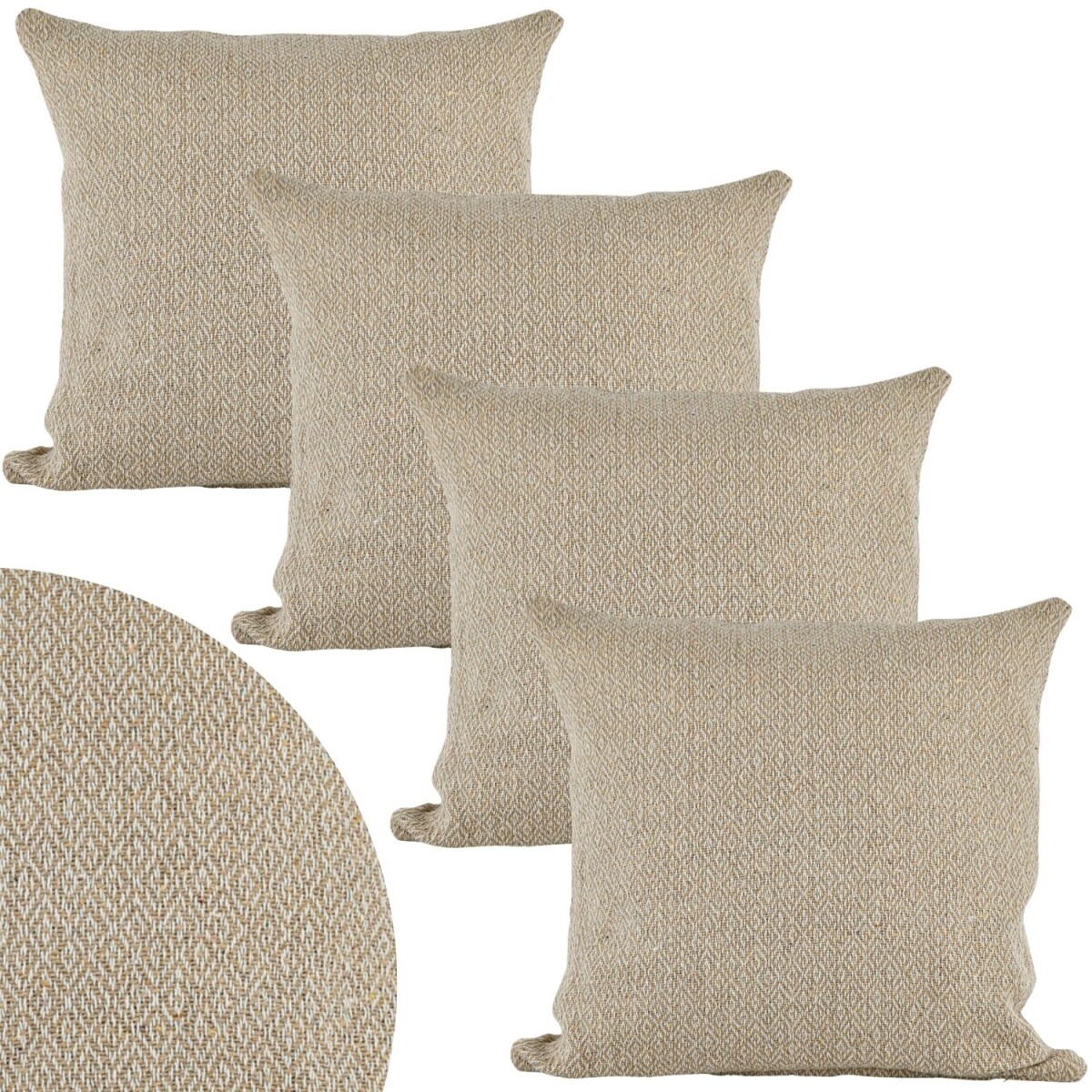 Set van 4 kussenslopen Calix Beige 40 cm van katoen | Boho h