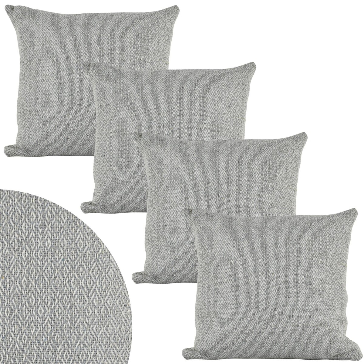 Set van 4 kussenslopen Calix Grijs 40 cm box