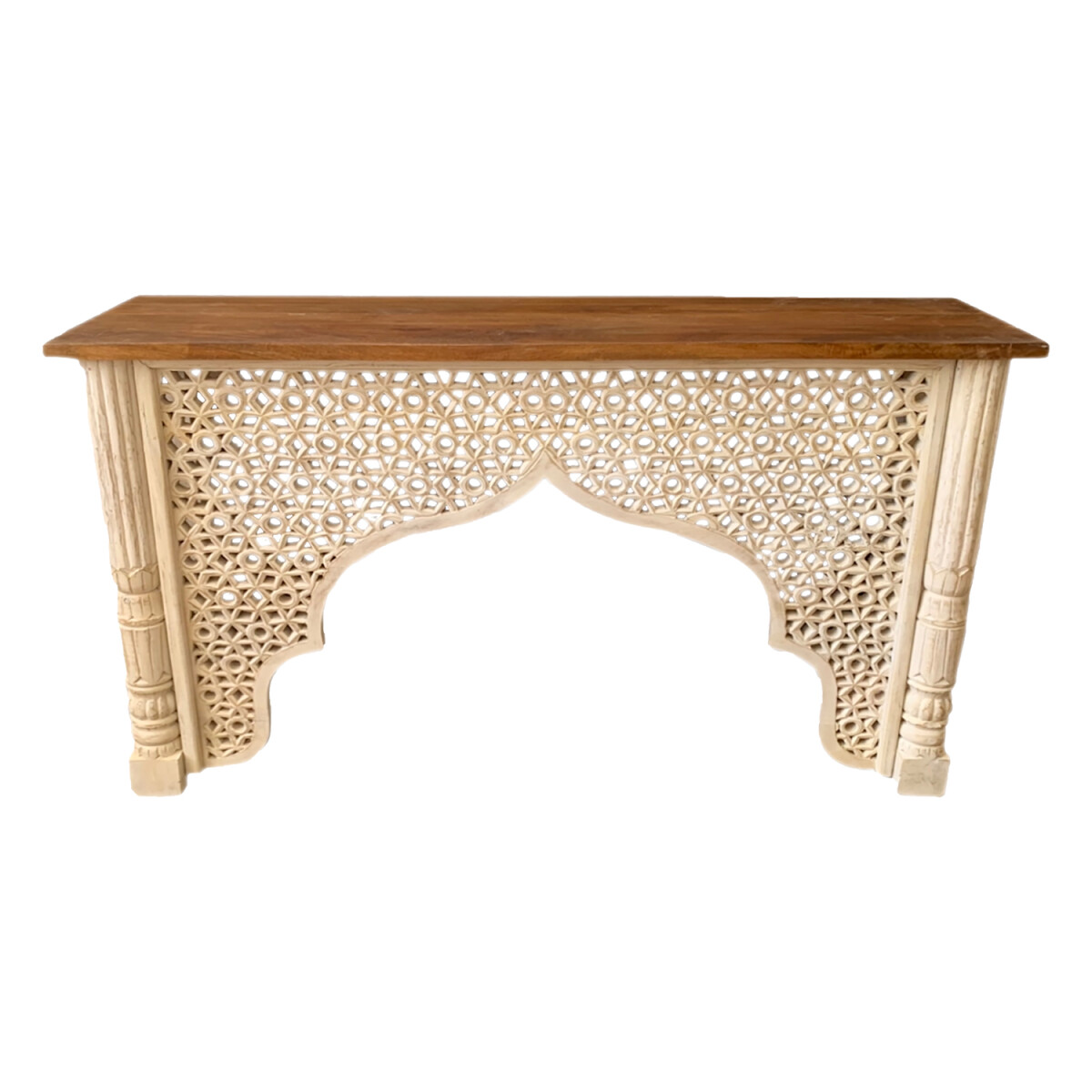 Indiase houten consoletafel Zhora, klein box