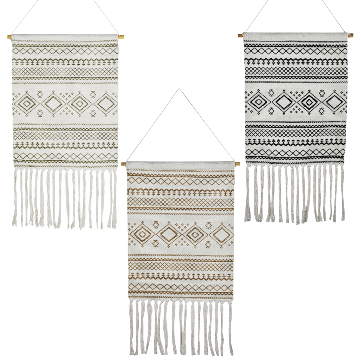 Boho wandkleed, set van 3, Calegora, 45 x 85 cm | Moderne...