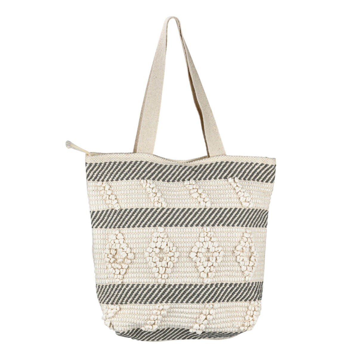 Boho-tas Kalpur -1- 43x40 cm | grote handtas van naturel kat