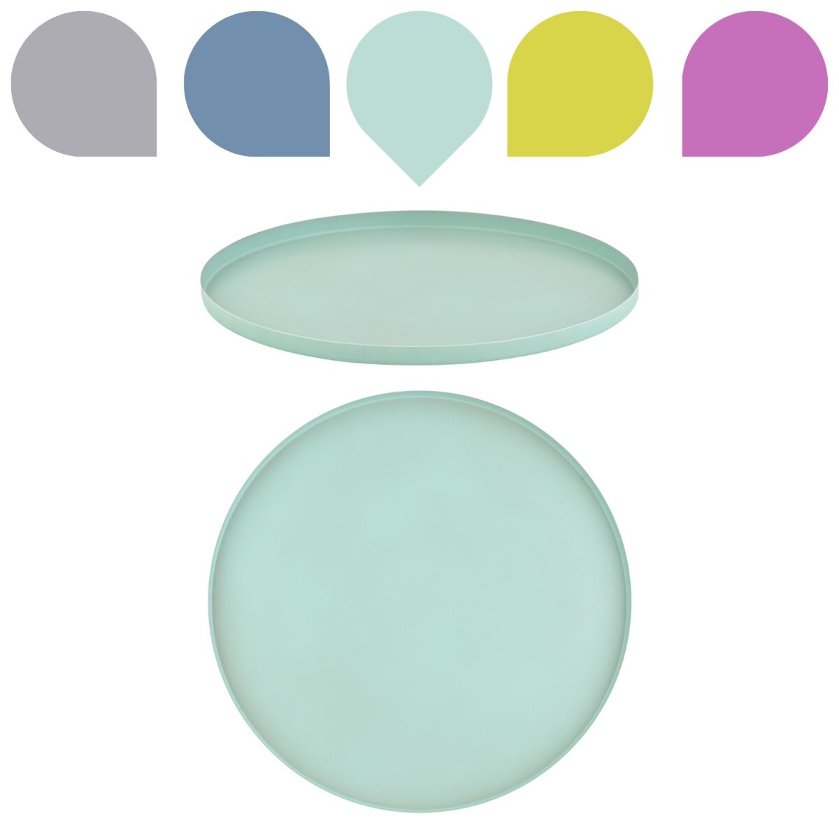 Callie Turquoise rond dienblad 25 cm | B box