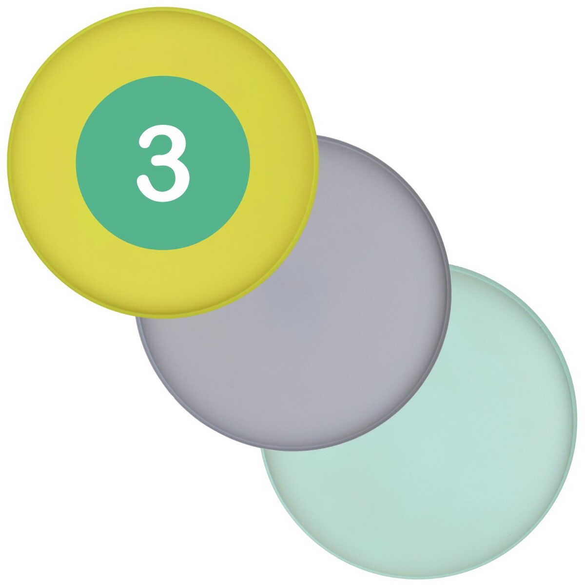 Set van 3 Callie-dienbladen in pastelkle box