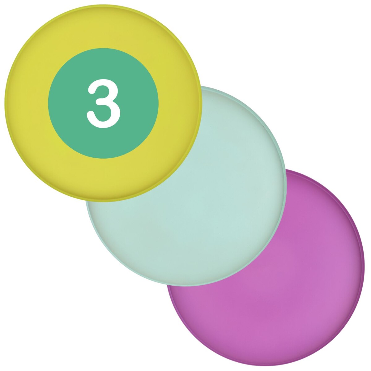 Set van 3 Callie regenboog dienbladen, rond, 25 cm | Boho...