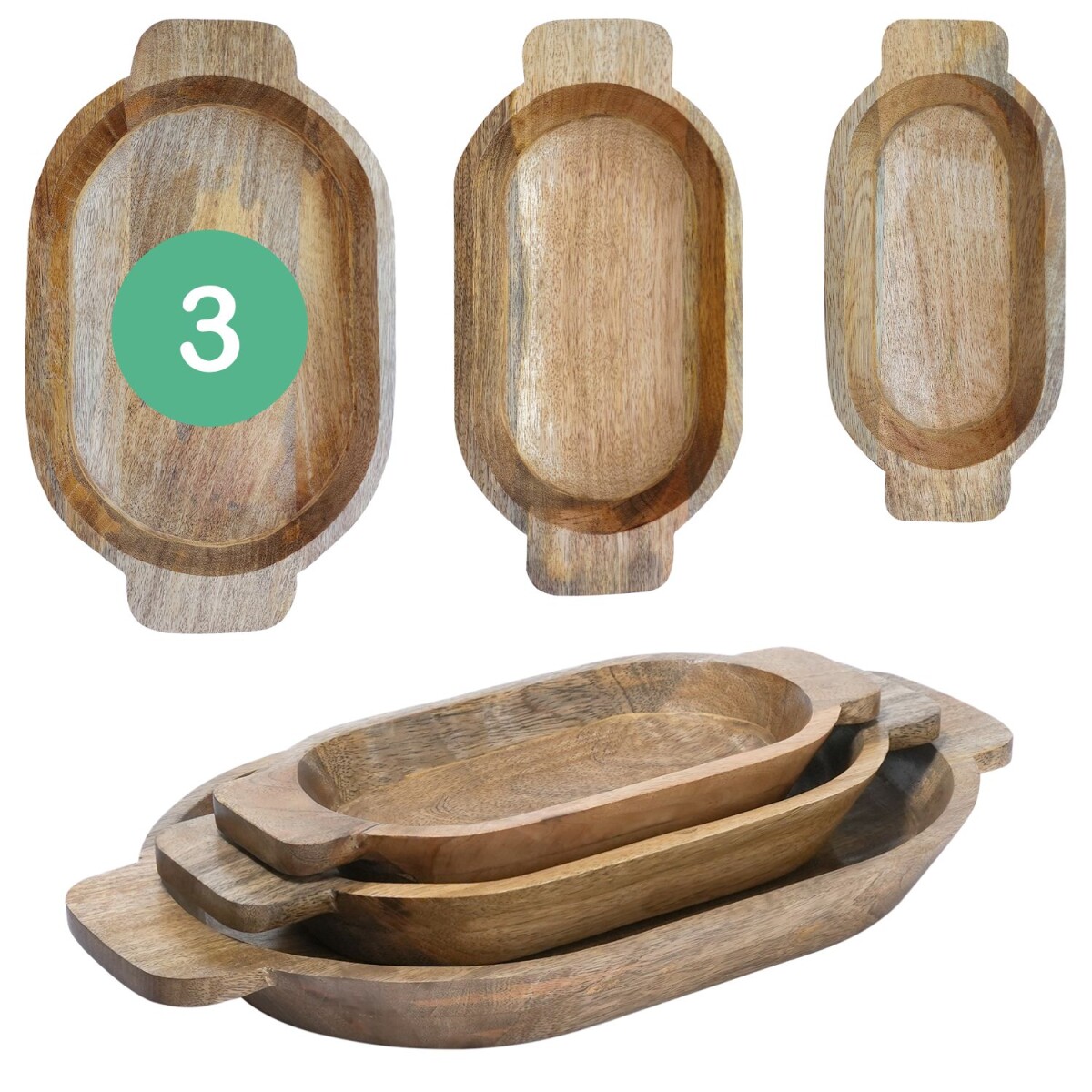 Kahla dienblad, set van 3, ovaal | Dienb box
