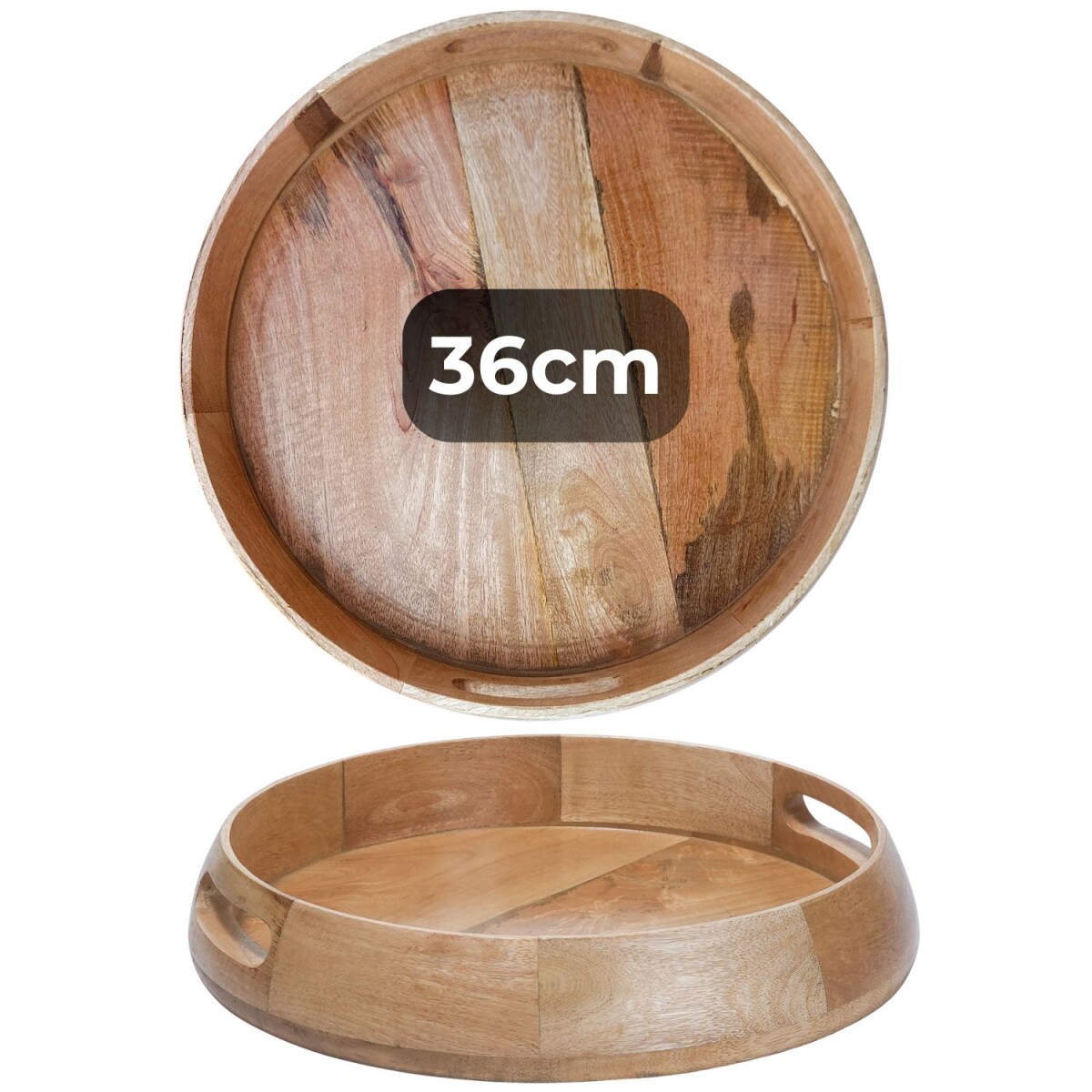 Kahaya-dienblad | 36 x 6 cm, rond dienbl box
