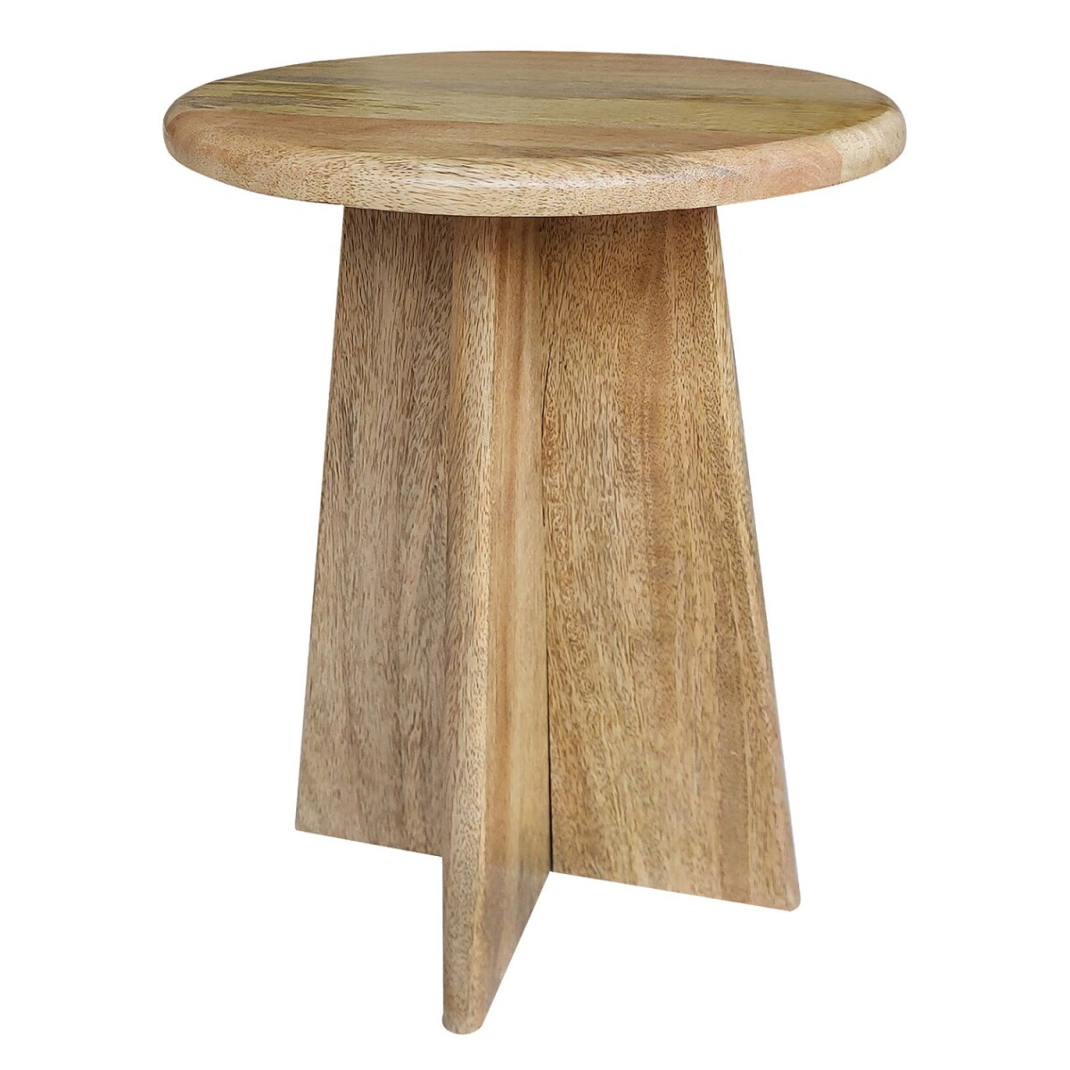 Bijzettafel Caissa, rond, mangohout, H 45 cm × &Oslash