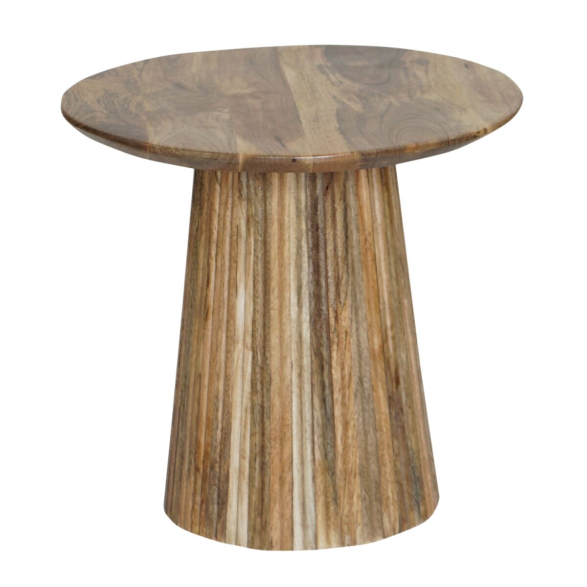 Bijzettafel Adisra 50 cm, mangohout, rond, handgemaakt, Scan