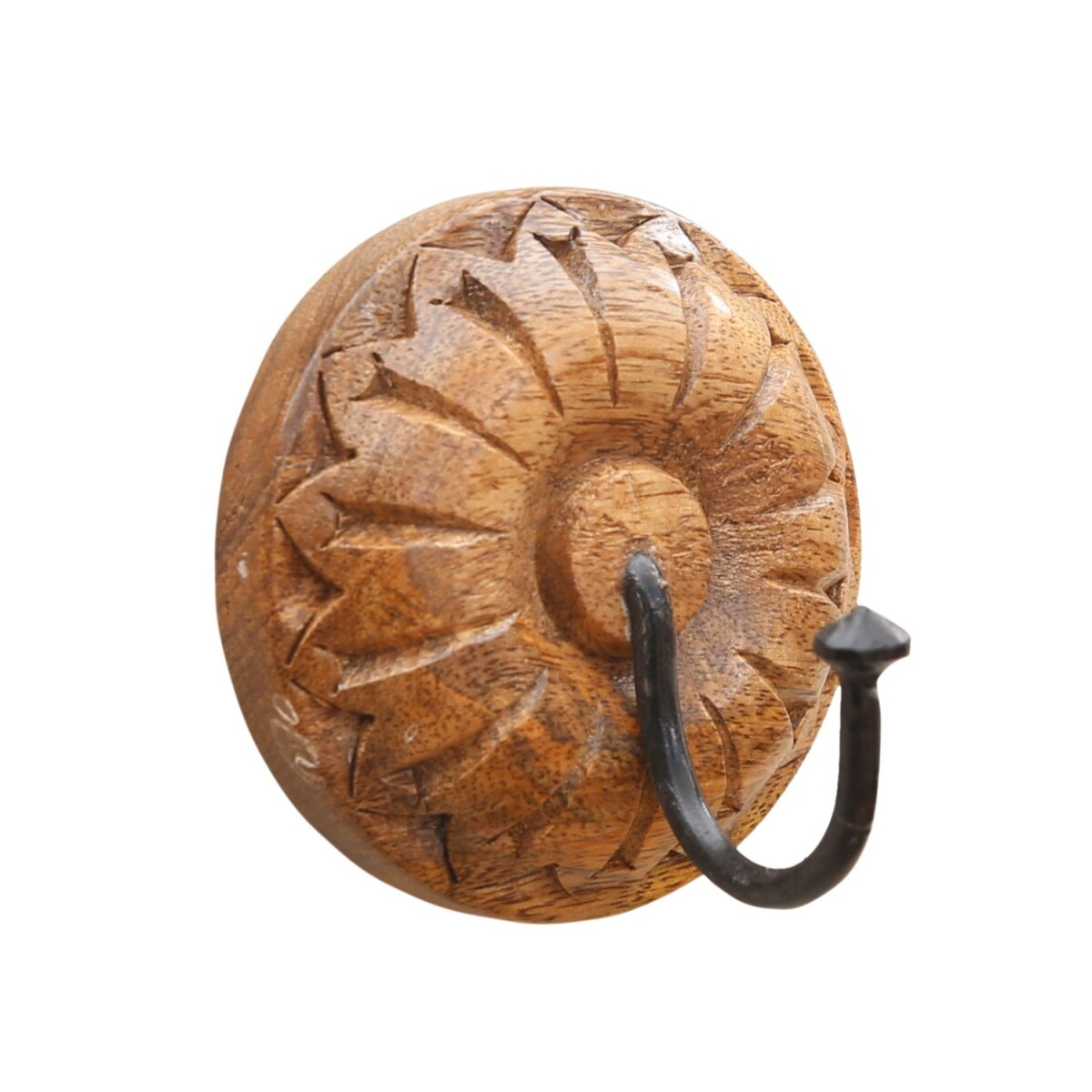 Boho-haak Admir 9 cm | Keukenhaken Wandhaak Hout Metaal Hand