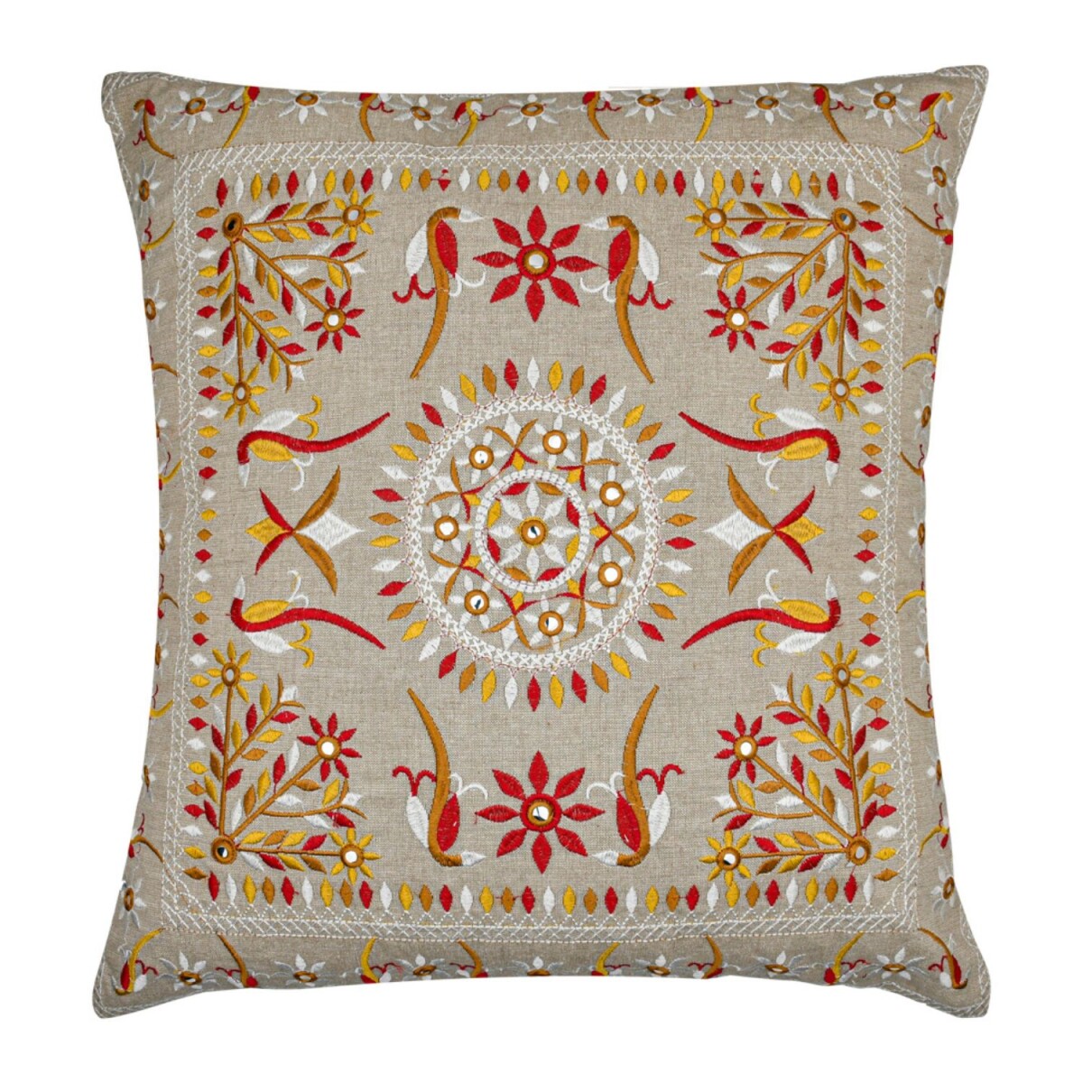Handgemaakt kussensloop Lodge Rood 50x50 box