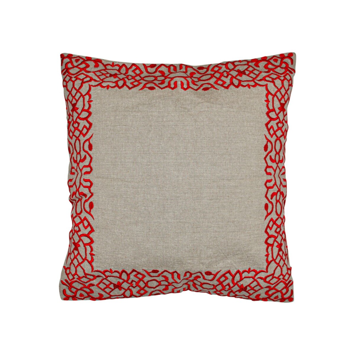 Handgemaakt kussensloop Frisia Rood 40x40 cm | Boho Vintage 