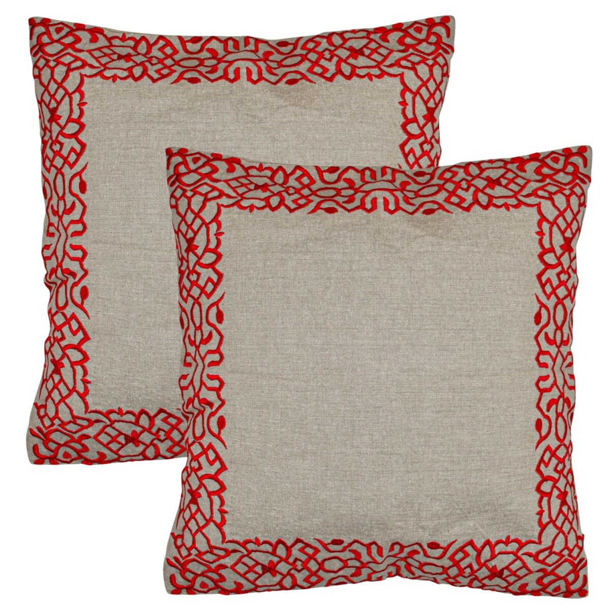 Set van 2 kussenslopen, handgemaakt, Frisia rood, 40x40 cm |