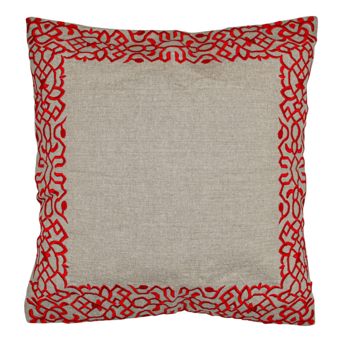 Handgemaakt kussensloop Frisia Rood 50x50 cm | Boho Vintage 