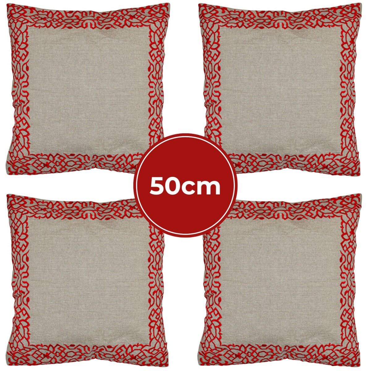 Set van 4 kussenslopen, handgemaakt, Fri box