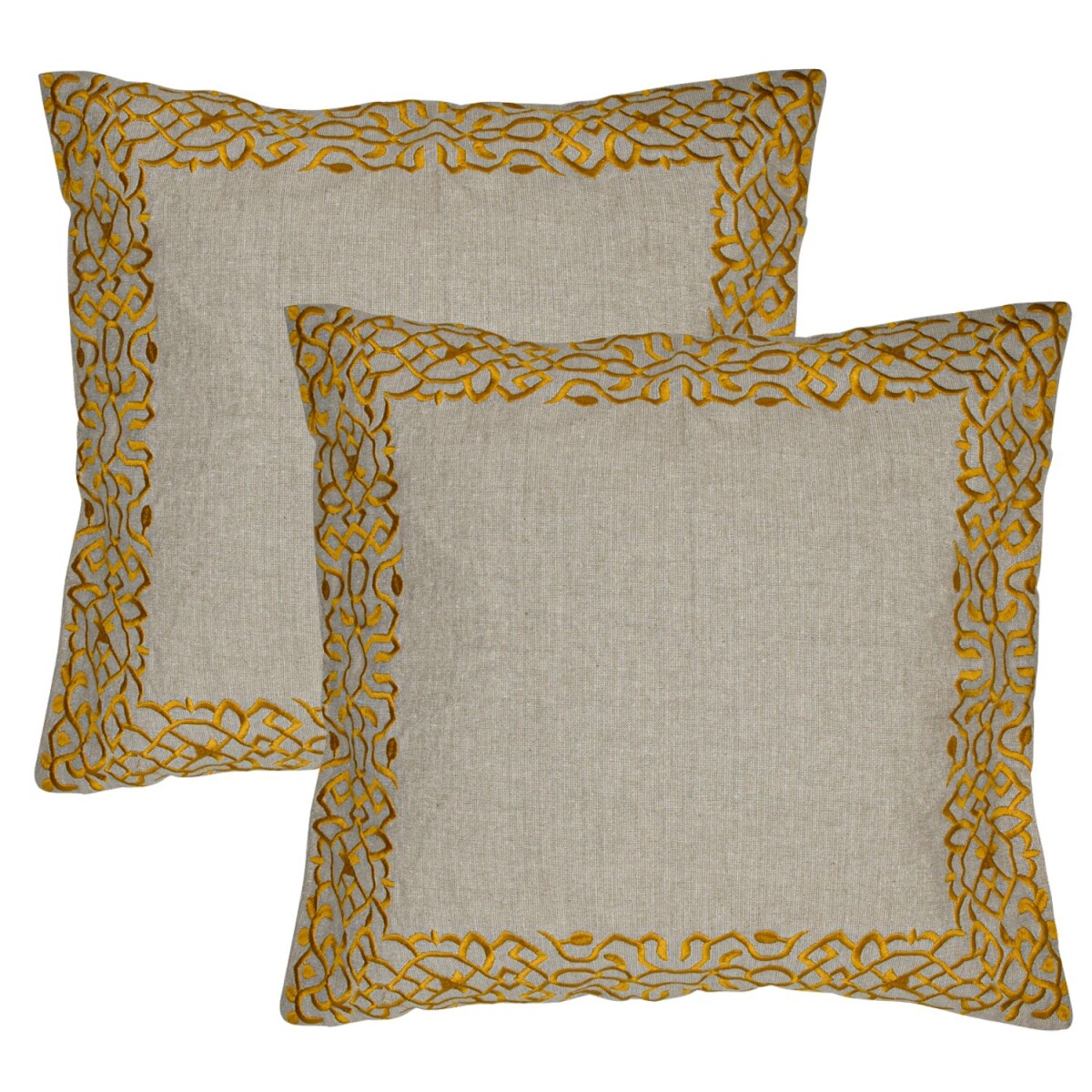 Set van 2 kussenslopen, handgemaakt, Frisia Gold, 40x40 cm |