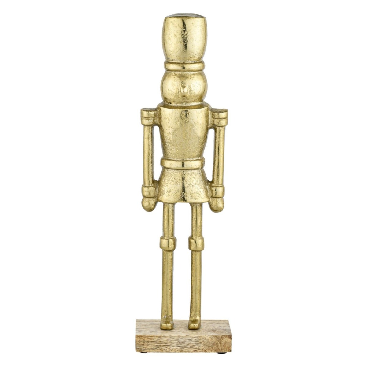 Decoratiefiguur notenkraker 32 cm, goudkleurig aluminium op 