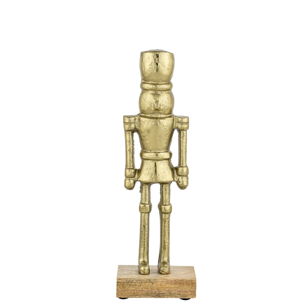 Decoratiefiguur notenkraker 22 cm, goudkleurig aluminium op 