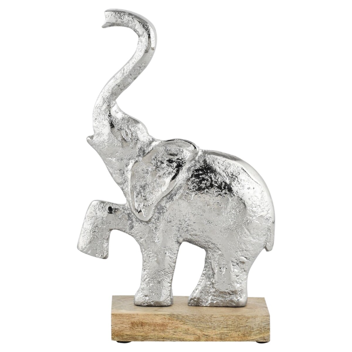 Decoratiefiguur Mumba-olifant, zilverkle box