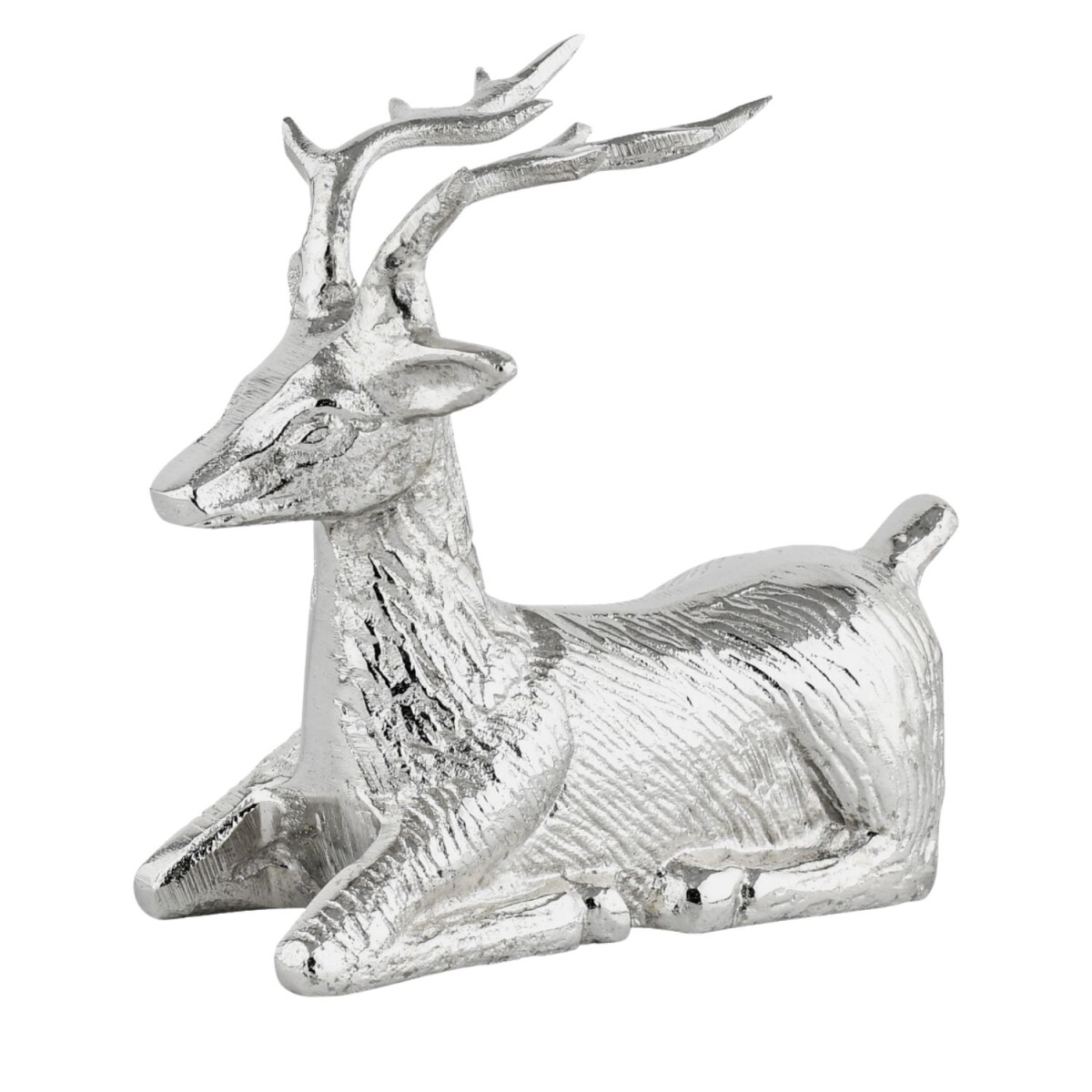 Kerstversiering hert, zilver, 19 cm. Han box