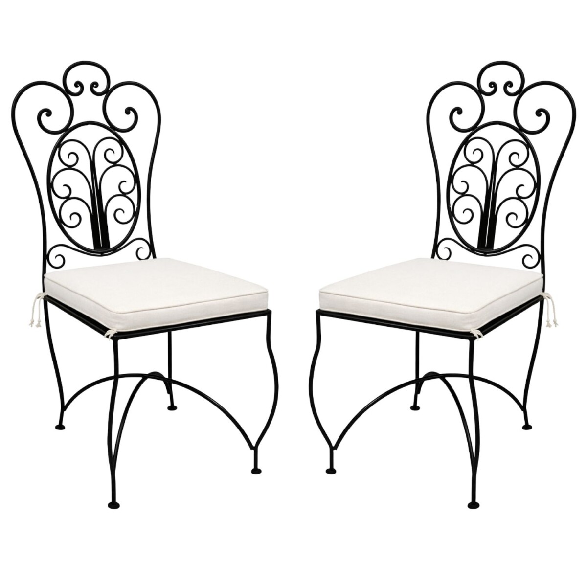 Set van 2 ijzeren stoelen, model Cordoba, handgemaakt | Tuin