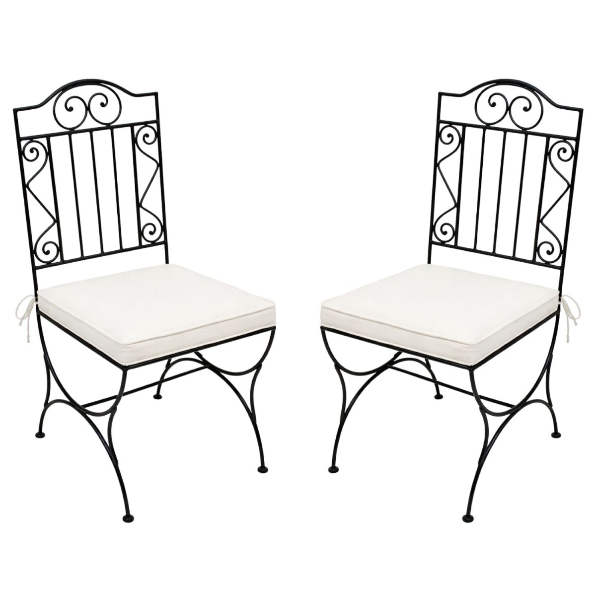 Set van 2 ijzeren stoelen Bilbao, handgemaakt | Tuinstoel in