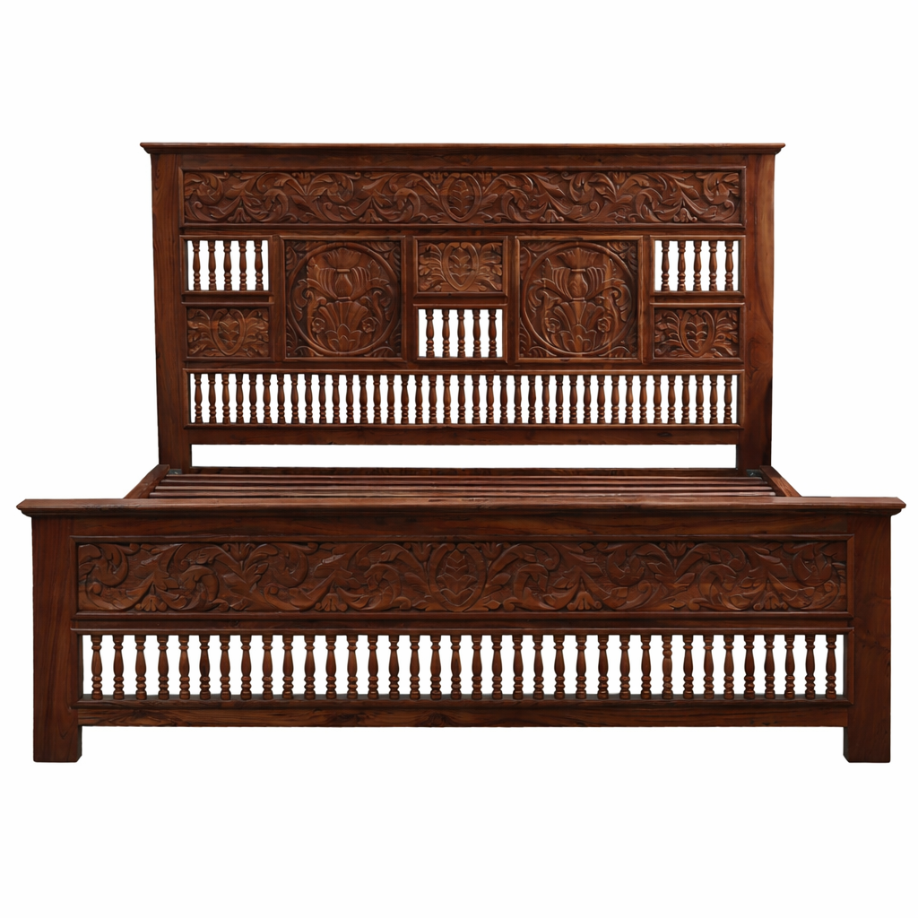 Oosters tweepersoonsbed van massief hout box