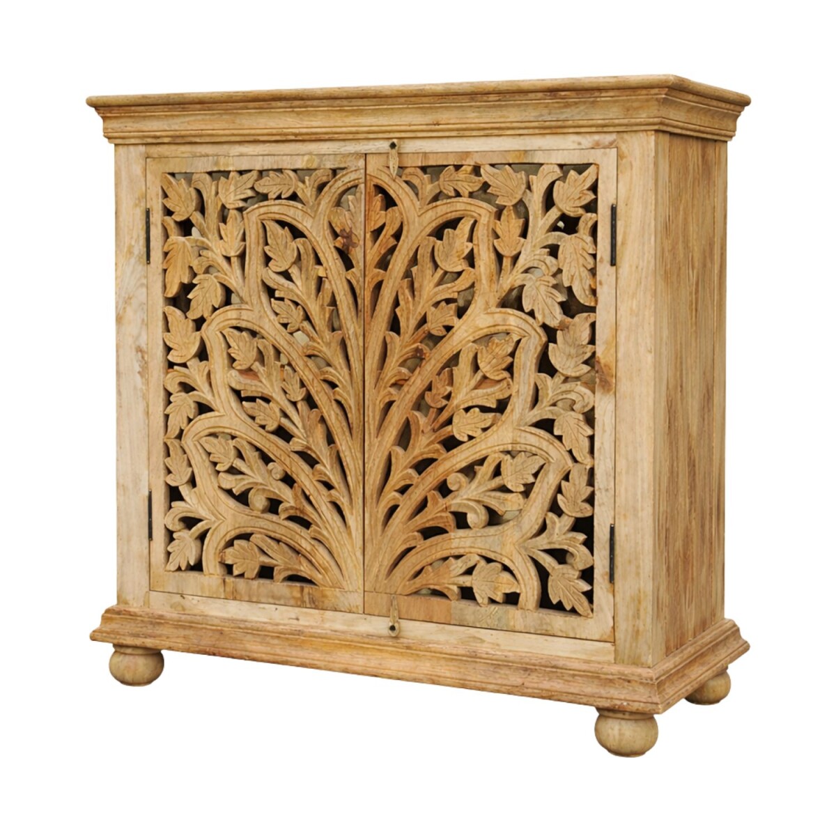 Saheera-ladekast van massief hout, met d box