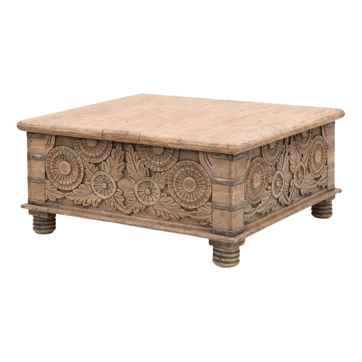 Nahjouk salontafel van massief hout, met box