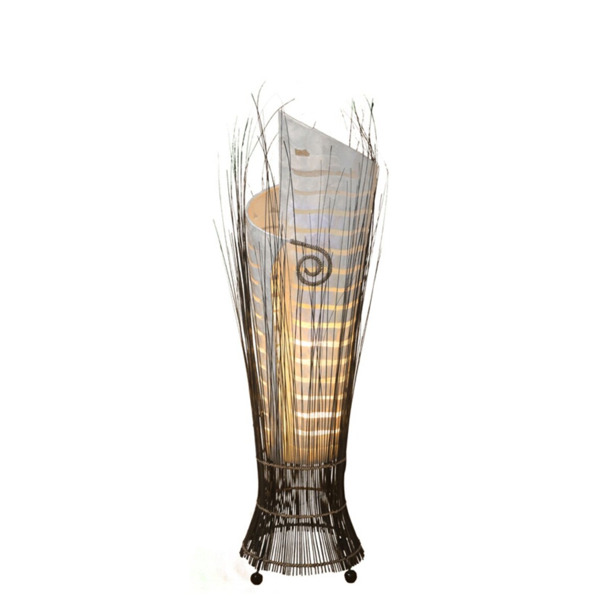 Staande lamp Yuni wit 100 cm Capiz-hars Boho-lamp