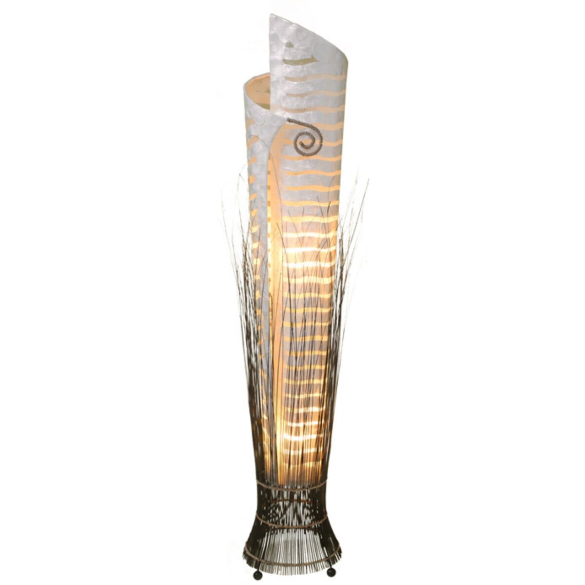 Staande lamp Yuni wit 150 cm Capiz-hars Boho-lamp