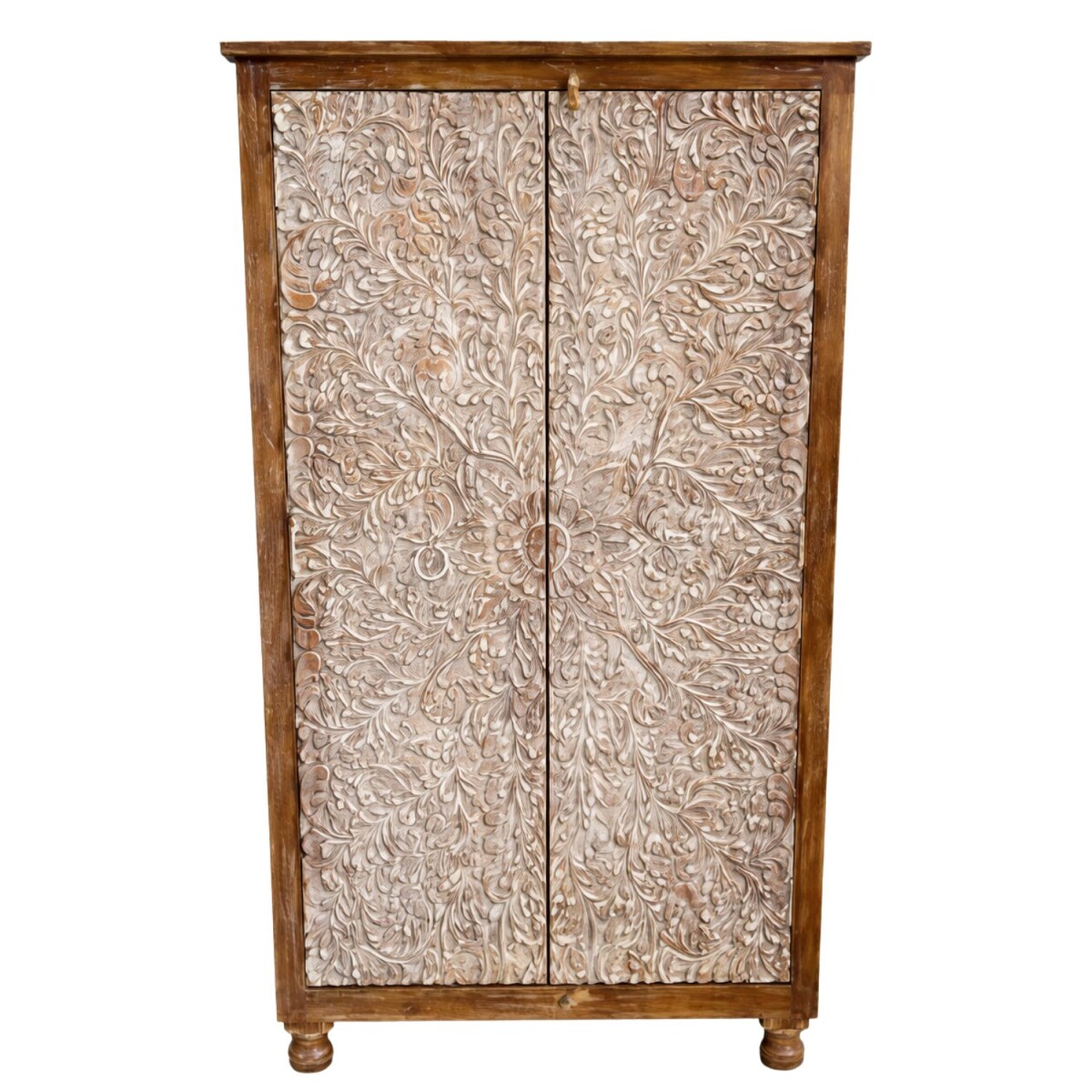 Highboard Rajah 170 cm massief hout, boho-vintage, handgemaa