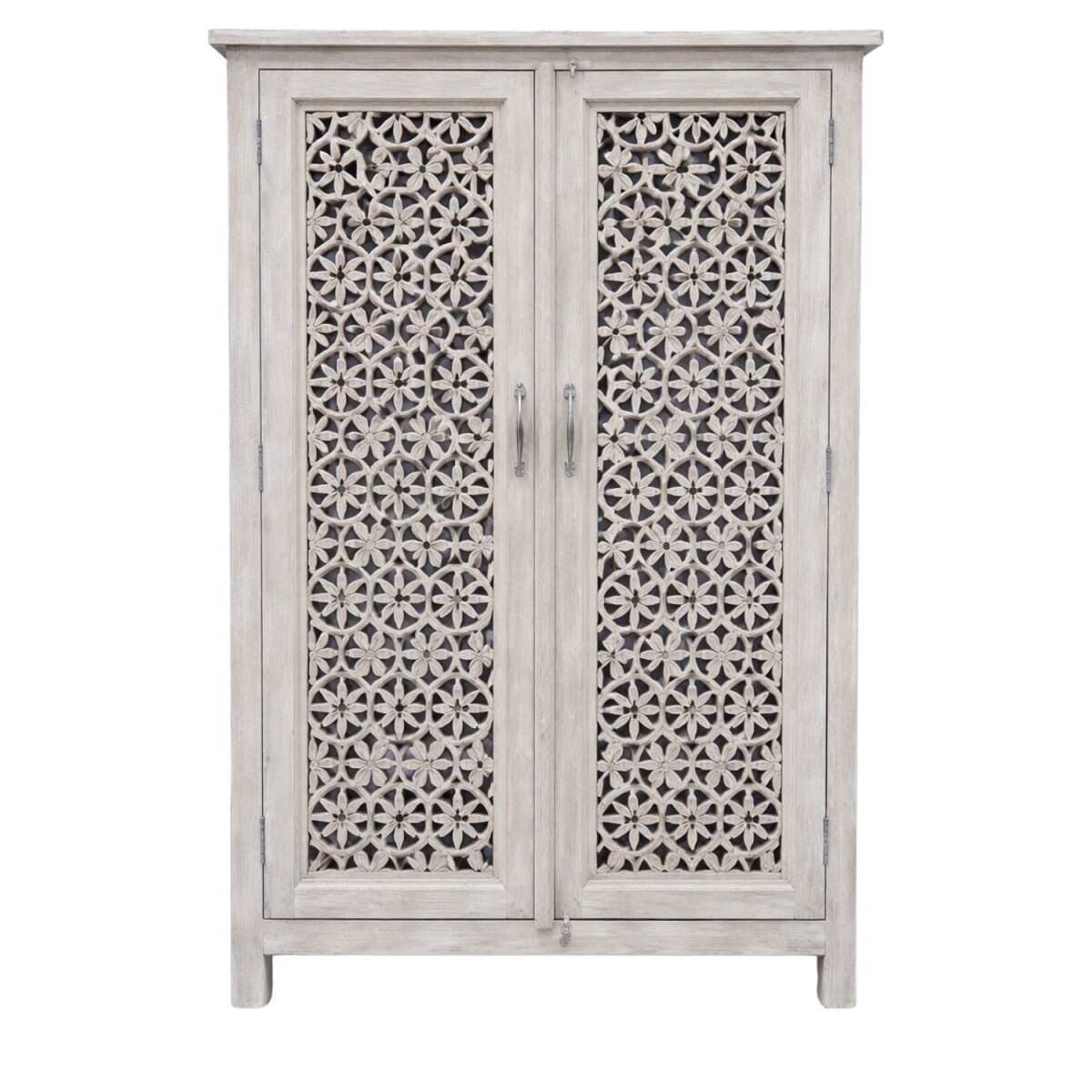 Highboard Ranajey 150 cm massief hout, boho-vintage, handgem