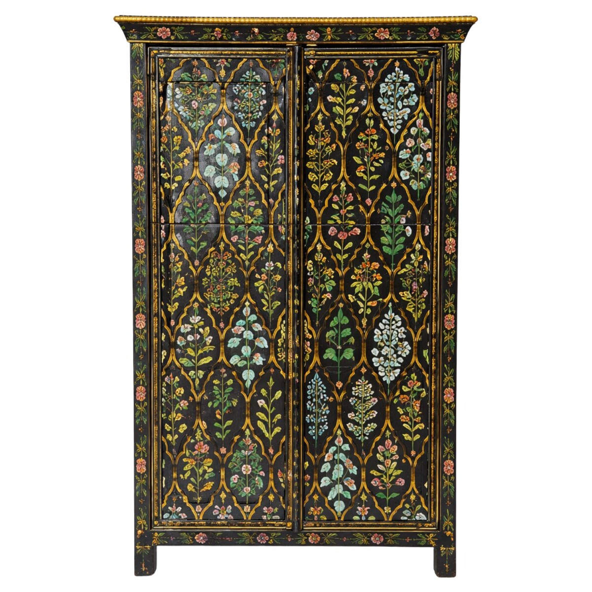 Highboard Reshma 150 cm massief hout vin box