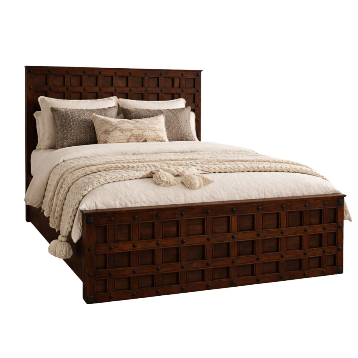 Tweepersoonsbed van massief hout Lapaz d box
