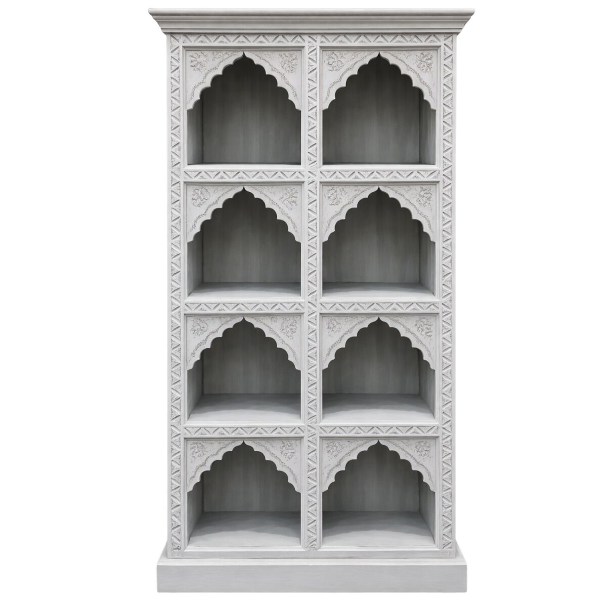 Boekenkast Fawad wit 180 cm massief hout box