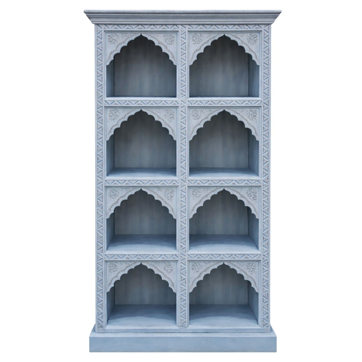 Boekenkast Fawad blauw 180 cm massief hout Boho