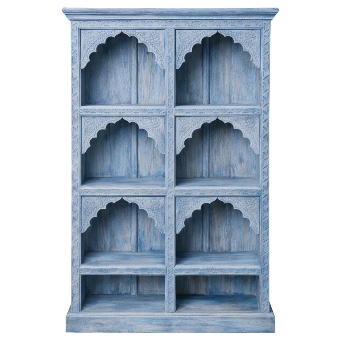 Boekenkast Rinara blauw 160 cm massief h box