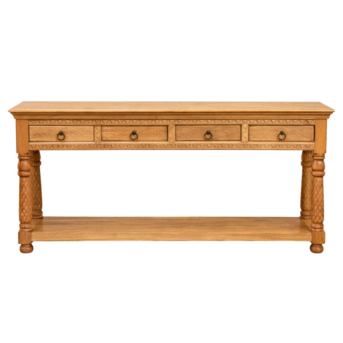 Ruhani-dressoir 200 cm, massief hout, bo box