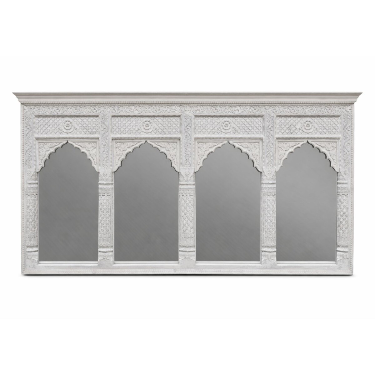 Wandspiegel Sashin 200 cm massief hout,  box