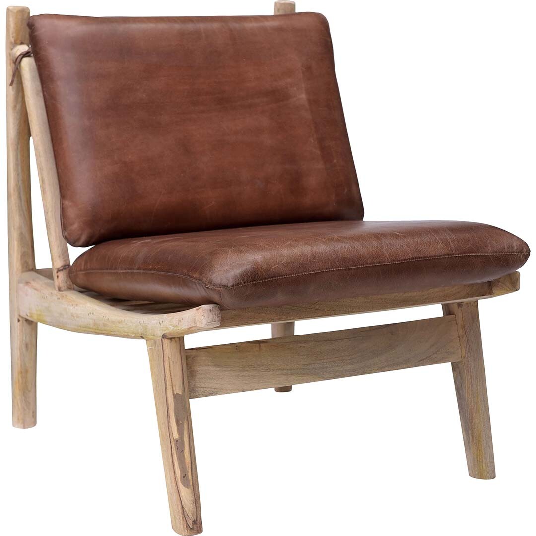 James-fauteuil - bruin leer