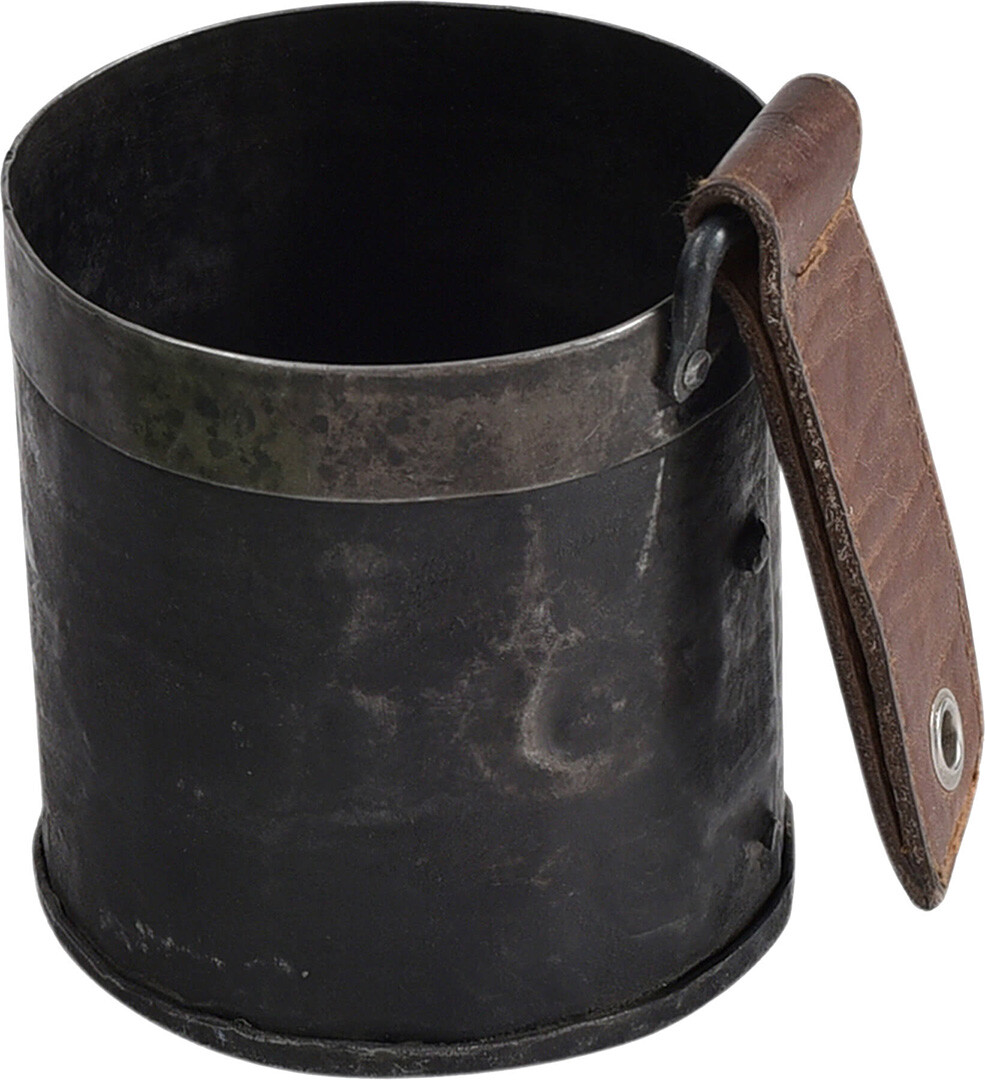 Kayser ijzeren bakje met leren band box