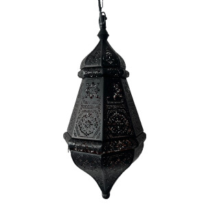 Salma-lamp, zwart | Oosterse hanglamp van metaal, 40 cm