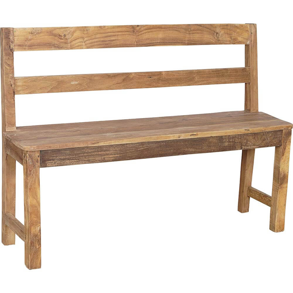 Smalle oude houten bank