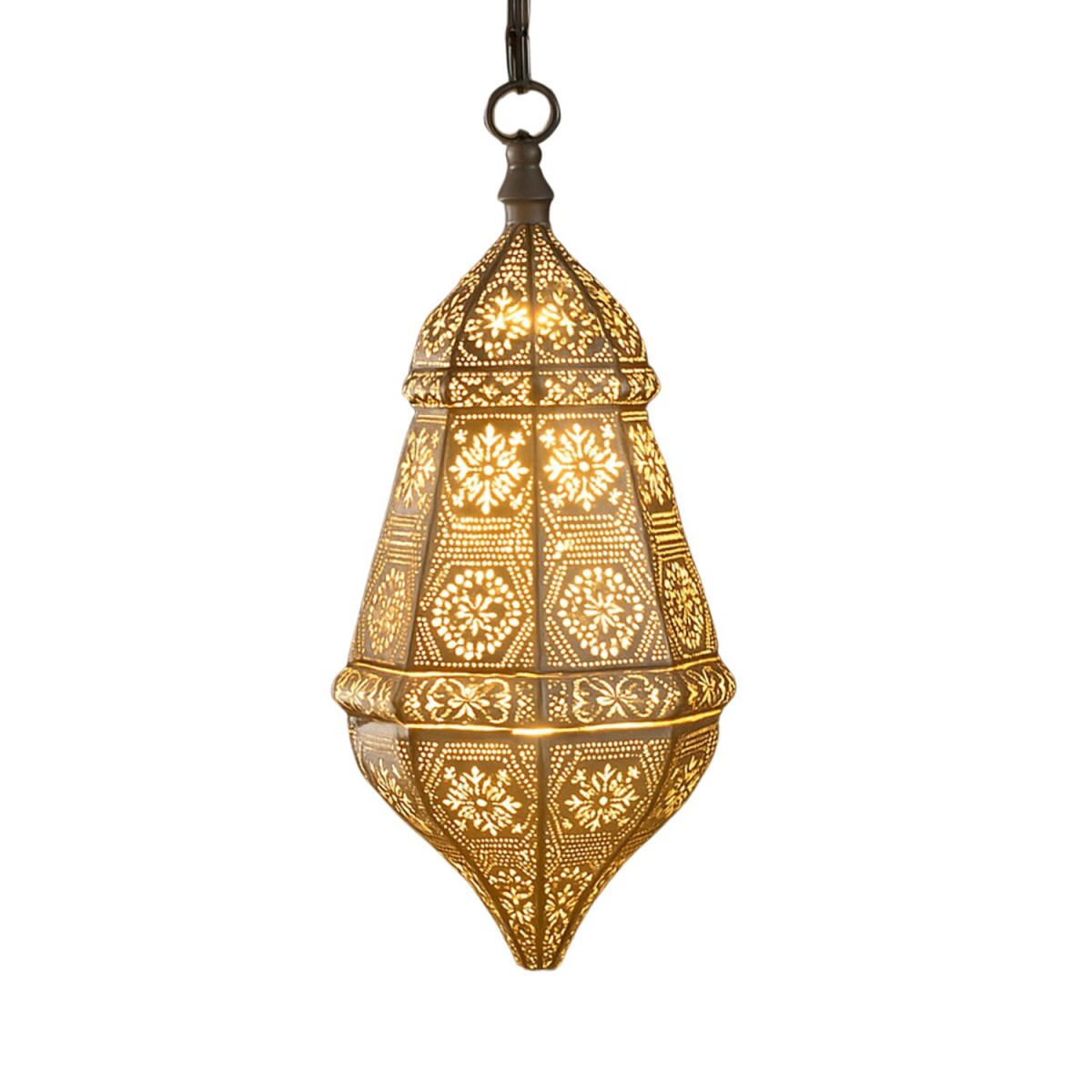 Hanglamp Salma Wit | Oosterse hanglamp van metaal 40 cm