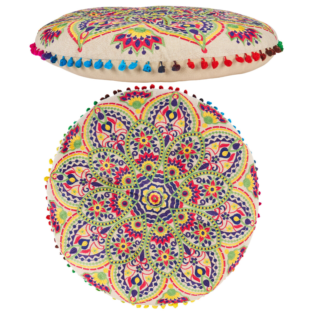Boho-design vloerkussen, zitkussen, deco box