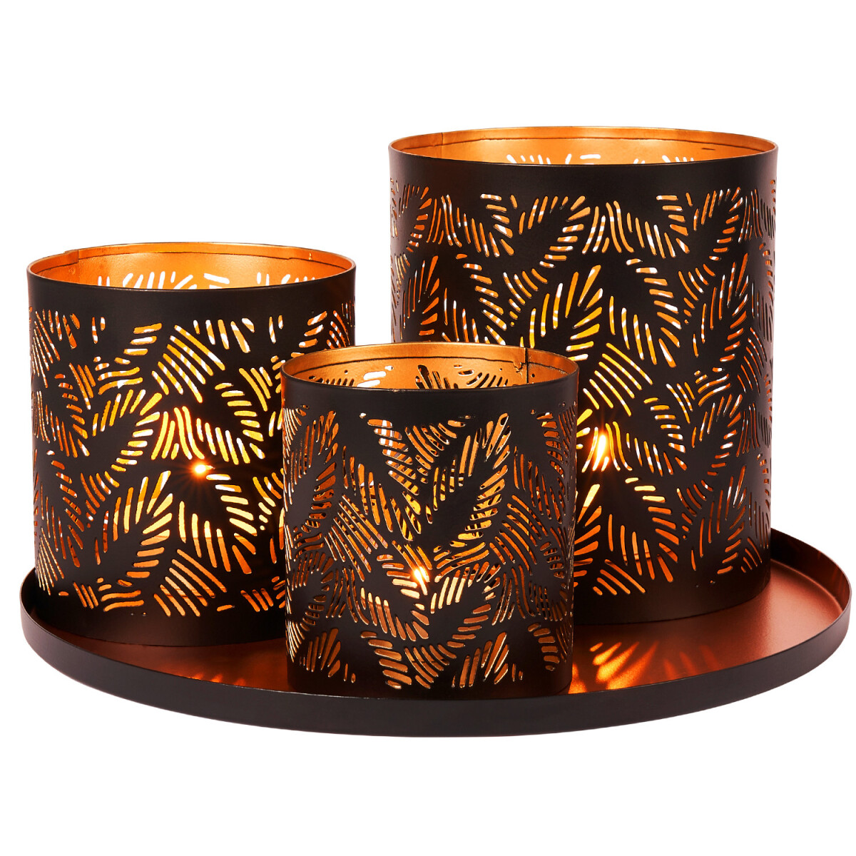 Cadeauset tuin windlichten kaarsenplatea box