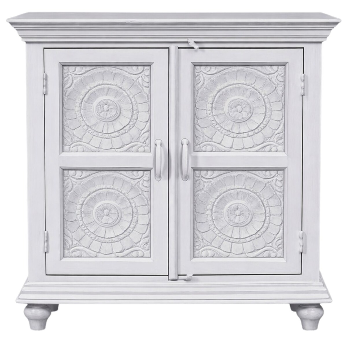 Gnani-ladekast, wit, 105 cm, massief hou box